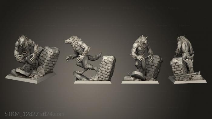 Figurines heroes, monsters and demons (WEREWOLVES WEREWOLF, STKM_12827) 3D models for cnc