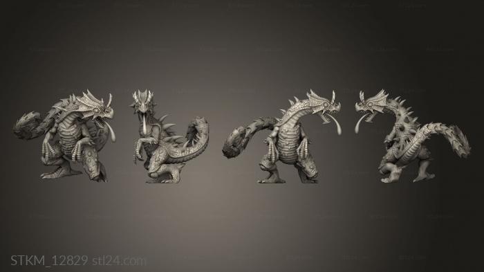 Статуэтки герои, монстры и демоны (Хищник-Хамелеон Жестоких Болот, STKM_12829) 3D модель для ЧПУ станка