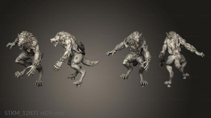 Figurines heroes, monsters and demons (WEREWOLVES WEREWOLF, STKM_12831) 3D models for cnc