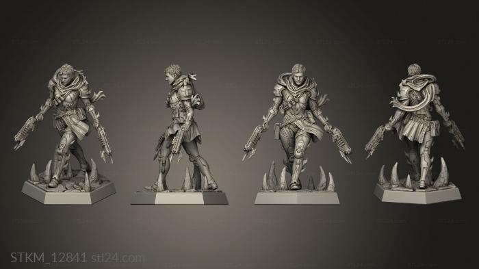 Figurines heroes, monsters and demons (Damn Nation Cassandra La Pistolera, STKM_12841) 3D models for cnc