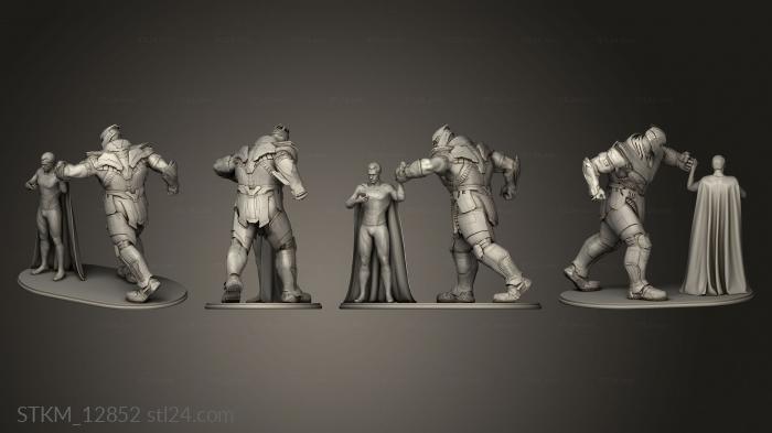 Статуэтки герои, монстры и демоны (Танос, STKM_12852) 3D модель для ЧПУ станка