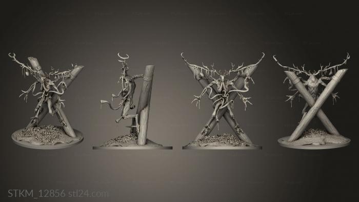 Статуэтки герои, монстры и демоны (Демоны горных глубин, STKM_12856) 3D модель для ЧПУ станка