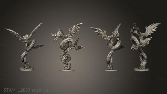 Figurines heroes, monsters and demons (Artisan Guild AMAZONS Stretch Goals Quetzalcoatl, STKM_12857) 3D models for cnc