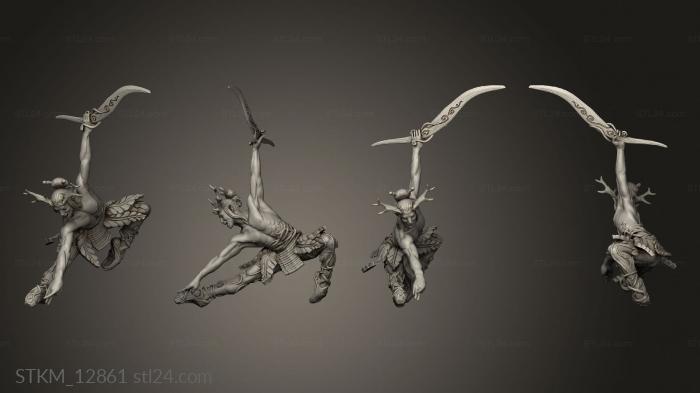 Статуэтки герои, монстры и демоны (Танцоры Танцовщица, STKM_12861) 3D модель для ЧПУ станка