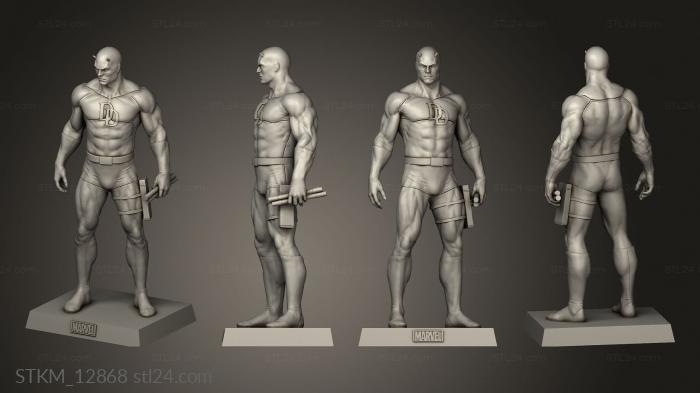 Figurines heroes, monsters and demons (Daredevil, STKM_12868) 3D models for cnc