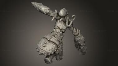 Figurines heroes, monsters and demons (End Depth octo crab attacking, STKM_12871) 3D models for cnc