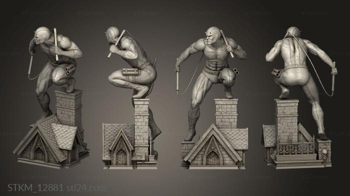 Figurines heroes, monsters and demons (Daredevil Demolidor, STKM_12881) 3D models for cnc