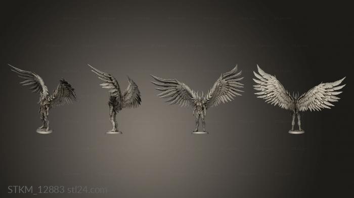 Статуэтки герои, монстры и демоны (Темный ангел, STKM_12883) 3D модель для ЧПУ станка