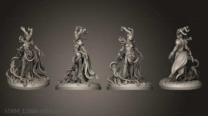 Figurines heroes, monsters and demons (Dark Dryad, STKM_12886) 3D models for cnc