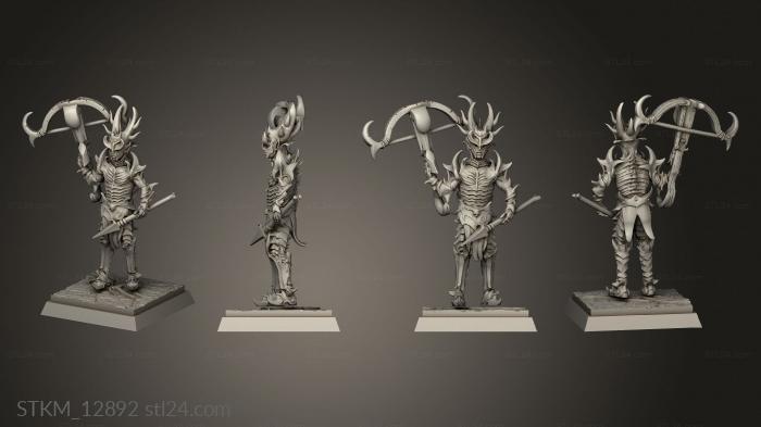 Статуэтки герои, монстры и демоны (Арбалетчик Темных Эльфов, STKM_12892) 3D модель для ЧПУ станка