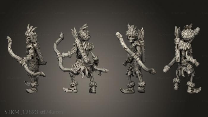 Figurines heroes, monsters and demons (Fantasy Skeleton archer SSA, STKM_12893) 3D models for cnc