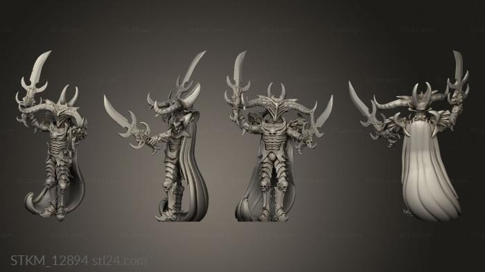 Статуэтки герои, монстры и демоны (Верховный Военачальник Темных Эльфов, STKM_12894) 3D модель для ЧПУ станка