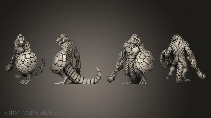 Figurines heroes, monsters and demons (Lizards Lizard, STKM_12895) 3D models for cnc