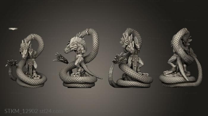 Figurines heroes, monsters and demons (Cuetzpalin Empire Arrow, STKM_12902) 3D models for cnc