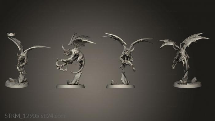 Статуэтки герои, монстры и демоны (Бесы из Ущелья, STKM_12905) 3D модель для ЧПУ станка