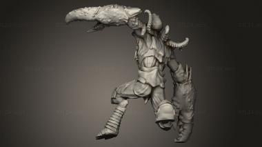 Figurines heroes, monsters and demons (End Depth Octo Crab Attacking, STKM_12907) 3D models for cnc