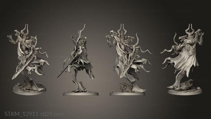 Статуэтки герои, монстры и демоны (Тьма,Лорд-Лич,Король Скутагаард, STKM_12911) 3D модель для ЧПУ станка
