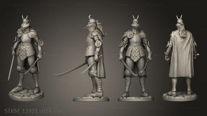 Статуэтки герои, монстры и демоны (Рыцарь Смерти, STKM_12921) 3D модель для ЧПУ станка