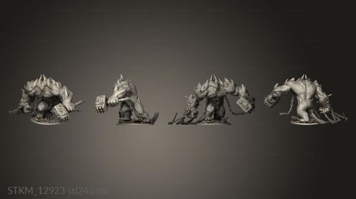 Figurines heroes, monsters and demons (Undead Nemesis Chain, STKM_12923) 3D models for cnc