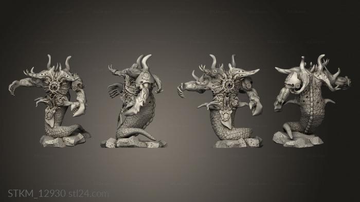 Статуэтки герои, монстры и демоны (Мистический Голубь Игровой Зверь Змея, STKM_12930) 3D модель для ЧПУ станка