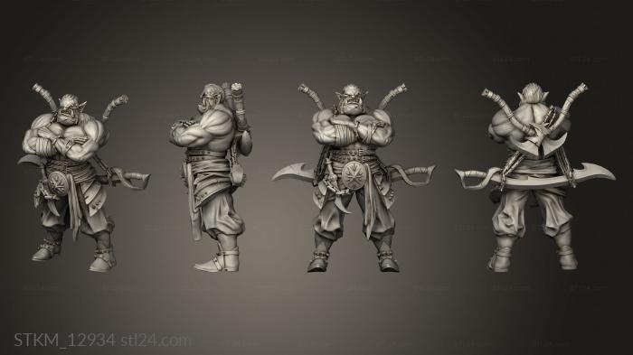 Статуэтки герои, монстры и демоны (Мордастый Грубиян, STKM_12934) 3D модель для ЧПУ станка