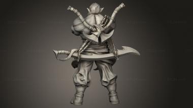 Figurines heroes, monsters and demons (Big Face The Brute, STKM_12934) 3D models for cnc