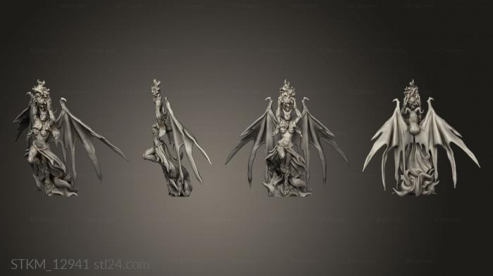 Figurines heroes, monsters and demons (Devil Duchess Attacking, STKM_12941) 3D models for cnc