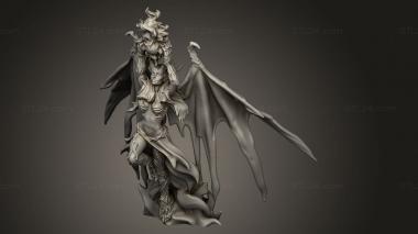 Figurines heroes, monsters and demons (Devil Duchess Attacking, STKM_12941) 3D models for cnc