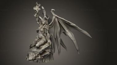 Figurines heroes, monsters and demons (Devil Duchess Sitting, STKM_12943) 3D models for cnc