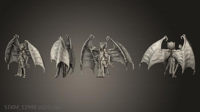 Статуэтки герои, монстры и демоны (Фантастическая Женщина-Вампир-монстр, STKM_12948) 3D модель для ЧПУ станка