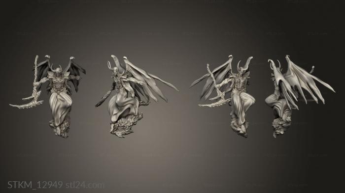 Статуэтки герои, монстры и демоны (Коса Дьявольского Герцога, STKM_12949) 3D модель для ЧПУ станка