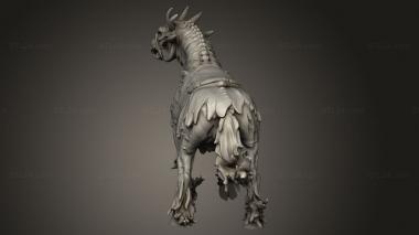 Figurines heroes, monsters and demons (Dullahan Horse, STKM_12951) 3D models for cnc