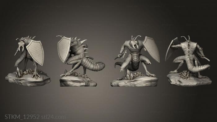 Статуэтки герои, монстры и демоны (Щит с Топором Ледяного Дьявола, STKM_12952) 3D модель для ЧПУ станка