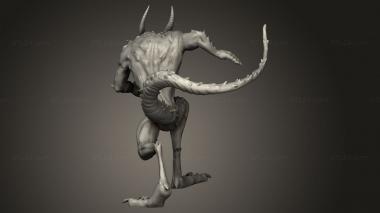 Figurines heroes, monsters and demons (Quasit Running, STKM_12959) 3D models for cnc