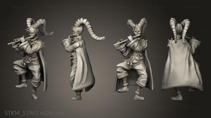 Figurines heroes, monsters and demons (Warlock Apprentice Flute, STKM_12961) 3D models for cnc