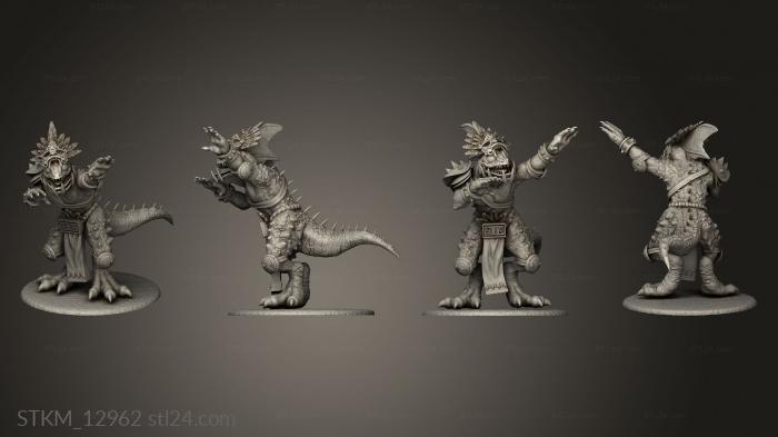 Figurines heroes, monsters and demons (Fantasy Futbol Skink Players, STKM_12962) 3D models for cnc