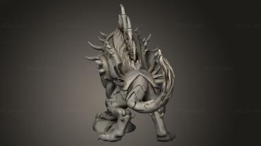 Figurines heroes, monsters and demons (Fantasy Helldog, STKM_12963) 3D models for cnc