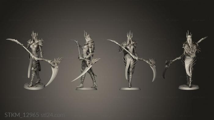 Статуэтки герои, монстры и демоны (Смерть лидера культа смерти, STKM_12965) 3D модель для ЧПУ станка