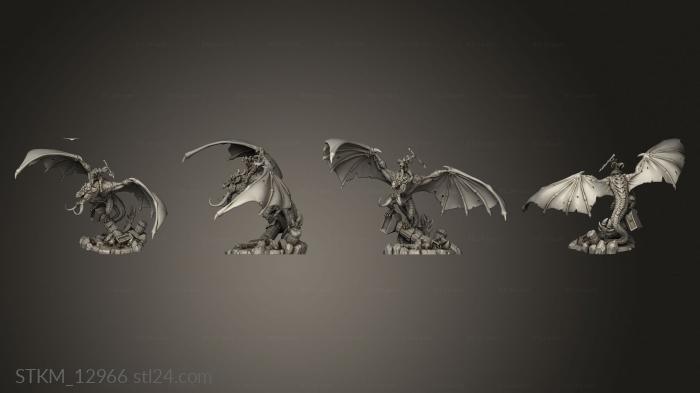 Статуэтки герои, монстры и демоны (Укротитель Драконов, STKM_12966) 3D модель для ЧПУ станка