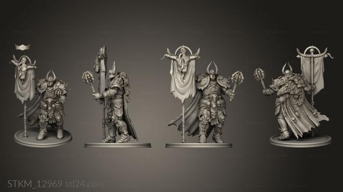 Статуэтки герои, монстры и демоны (Наплечники Рыцаря Смерти, STKM_12969) 3D модель для ЧПУ станка