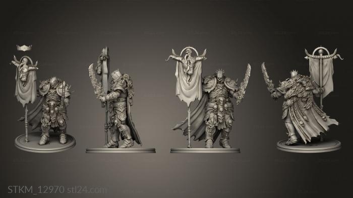 Статуэтки герои, монстры и демоны (Наплечники Рыцаря Смерти, STKM_12970) 3D модель для ЧПУ станка