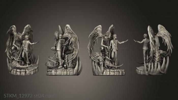 Статуэтки герои, монстры и демоны (Полная Диорама Смерти Теслы, STKM_12972) 3D модель для ЧПУ станка
