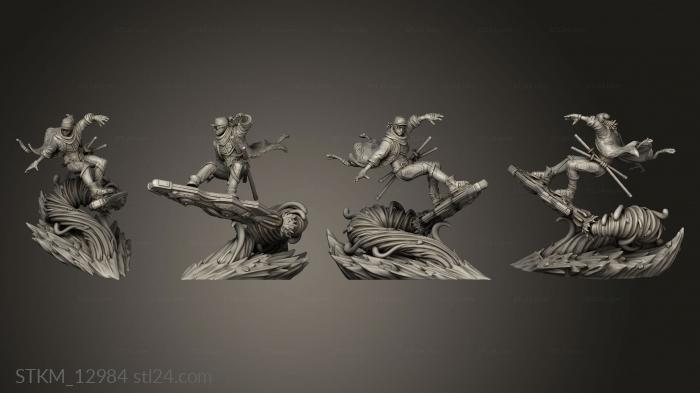Figurines heroes, monsters and demons (Death Speed Champions Clay Surfing, STKM_12984) 3D models for cnc