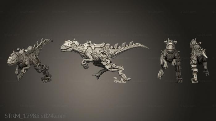 Статуэтки герои, монстры и демоны (Шлем Динозавра Cyber Rex Чемпионов по Скорости Смерти, STKM_12985) 3D модель для ЧПУ станка
