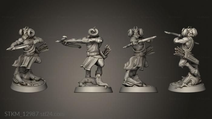 Figurines heroes, monsters and demons (Drunken Satyr archer, STKM_12987) 3D models for cnc