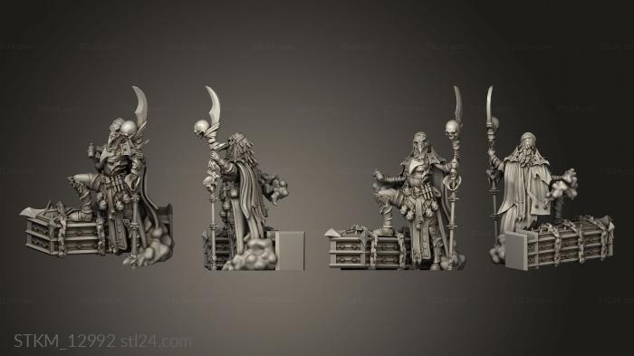 Статуэтки герои, монстры и демоны (Рыцари Смерти,Несущие Чуму,Женщины-Легионы, STKM_12992) 3D модель для ЧПУ станка