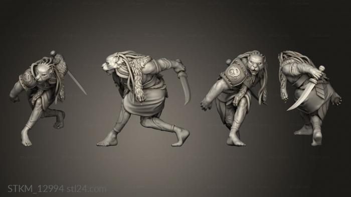 Figurines heroes, monsters and demons (Cruel Marshes Masked Hunter Sneaking Dagger, STKM_12994) 3D models for cnc