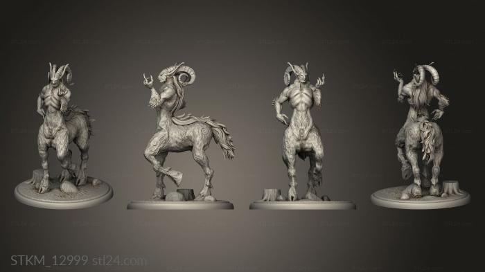 Figurines heroes, monsters and demons (Fey Woods Centauroid Satyr, STKM_12999) 3D models for cnc