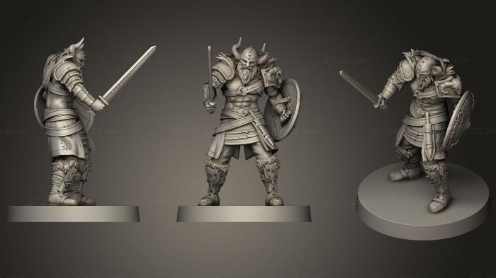 Figurines heroes, monsters and demons (Sword amp Sorcery146, STKM_1300) 3D models for cnc