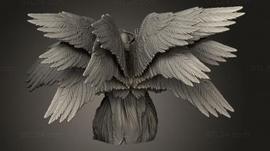 Figurines heroes, monsters and demons (Angel Death Angel Of, STKM_13000) 3D models for cnc